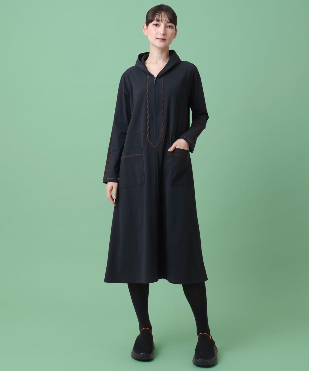 トリコットハーフジップAラインワンピース/洗える(ワンピース) | TRUNK トリコットハーフジップAラインワンピース/洗える(ワンピース) | TRUNK