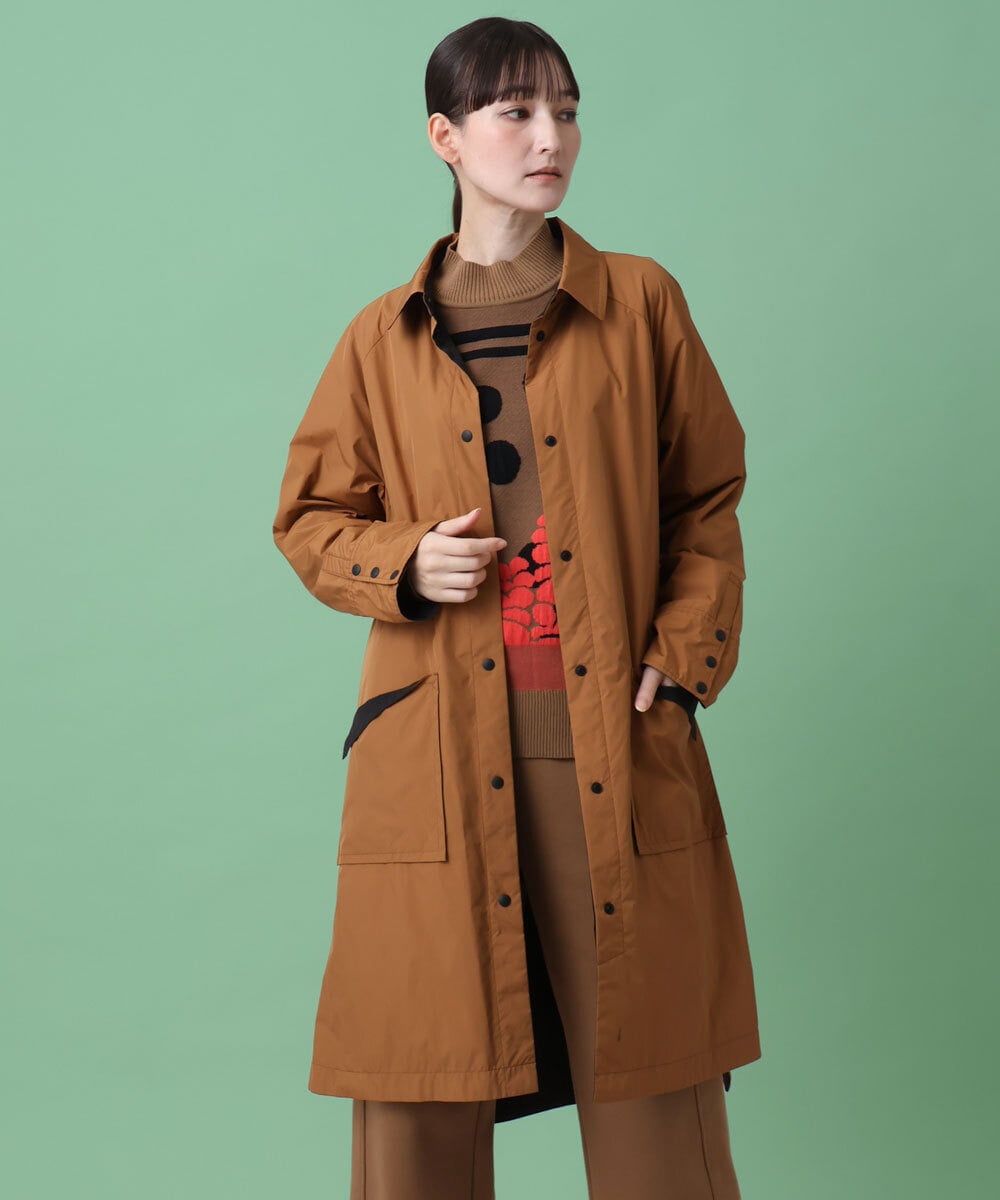 RSEAG14590 TRUNK HIROKO KOSHINO(ヒロココシノ) 配色タフタリバーシブルワンピース/洗える ベージュ