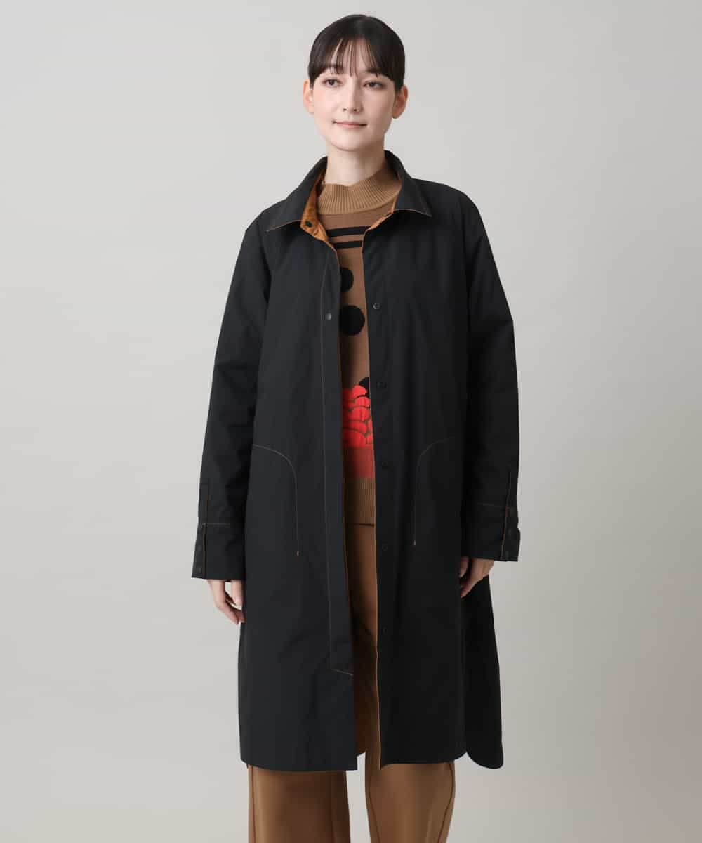 RSEAG14590 TRUNK HIROKO KOSHINO(ヒロココシノ) 配色タフタリバーシブルワンピース/洗える ベージュ