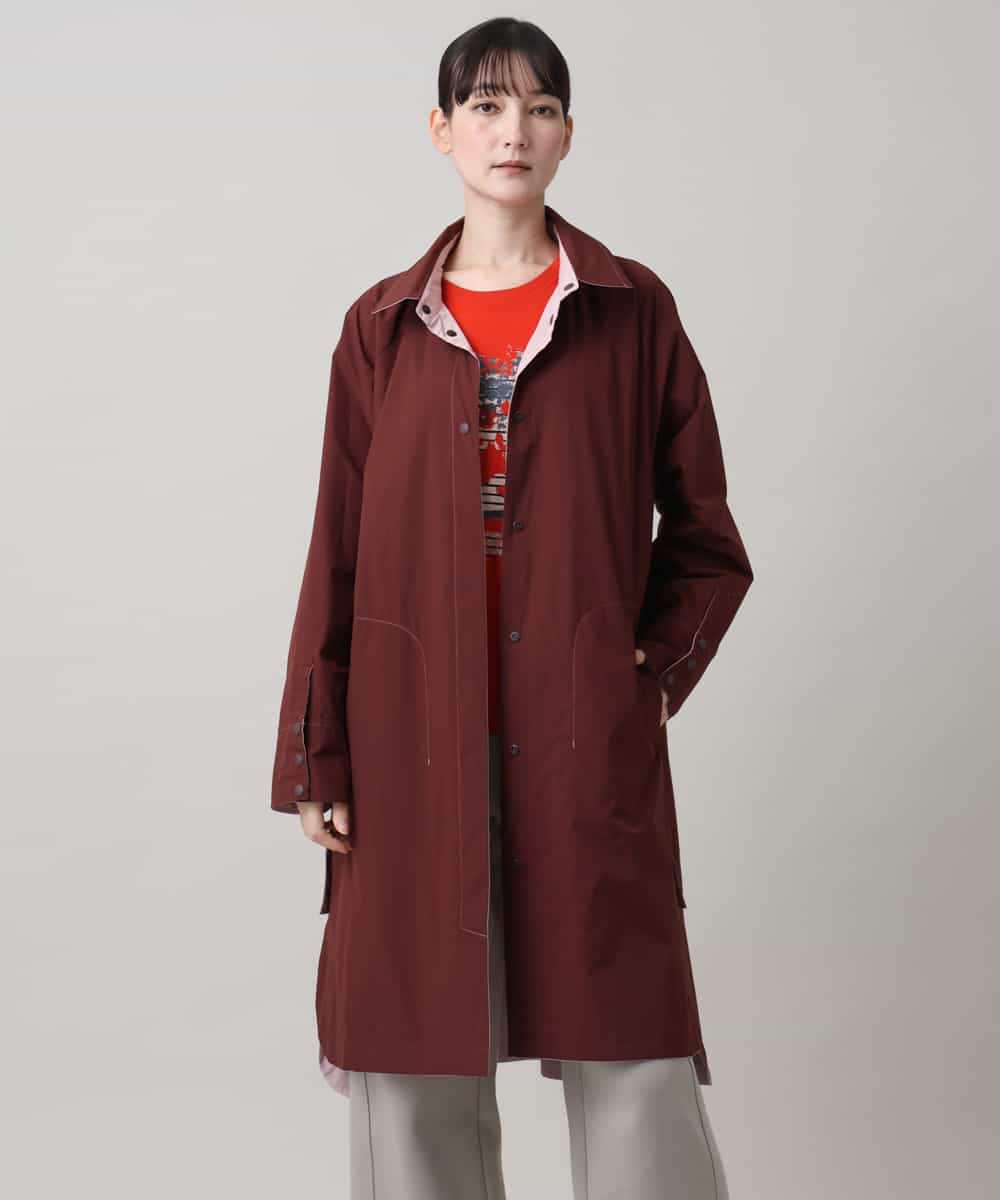RSEAG14590 TRUNK HIROKO KOSHINO(ヒロココシノ) 配色タフタリバーシブルワンピース/洗える ベージュ