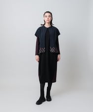 RSEAI17560 TRUNK HIROKO KOSHINO(ヒロココシノ) 立体デザインカットソーワンピース /日本製 /洗える レッド