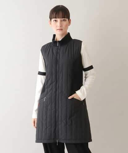 RSEAX72490 TRUNK HIROKO KOSHINO 【洗える】サイドライン中綿ノースリーブワンピース