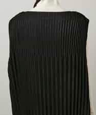 RSECD06490 TRUNK HIROKO KOSHINO(ヒロココシノ) エコスエードアコーディオンプリーツワンピース ブラック