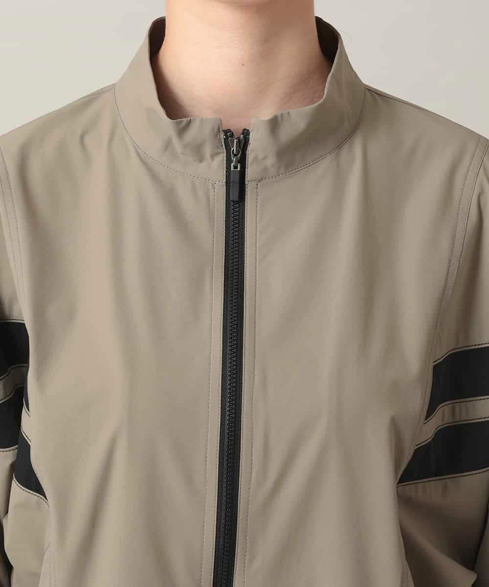 RSEFD11640 TRUNK HIROKO KOSHINO(ヒロココシノ) 【先行予約】配色ラインフロントジップワンピース カーキベージュ