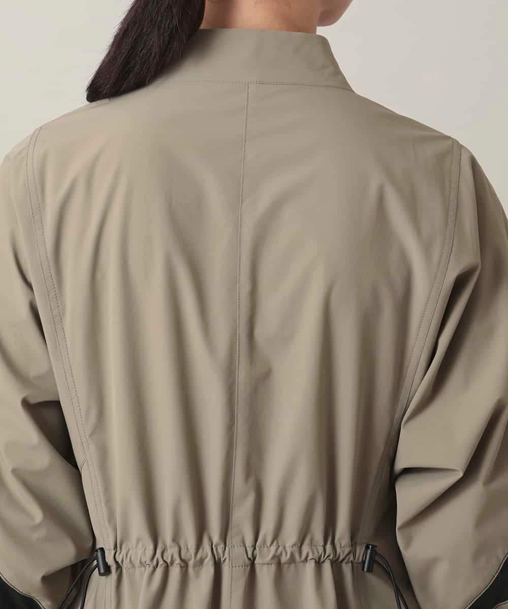 RSEFD11640 TRUNK HIROKO KOSHINO(ヒロココシノ) 【先行予約】配色ラインフロントジップワンピース カーキベージュ