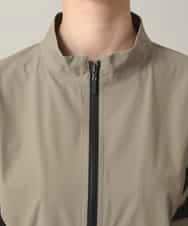 RSEFD11640 TRUNK HIROKO KOSHINO(ヒロココシノ) 【先行予約】配色ラインフロントジップワンピース カーキベージュ