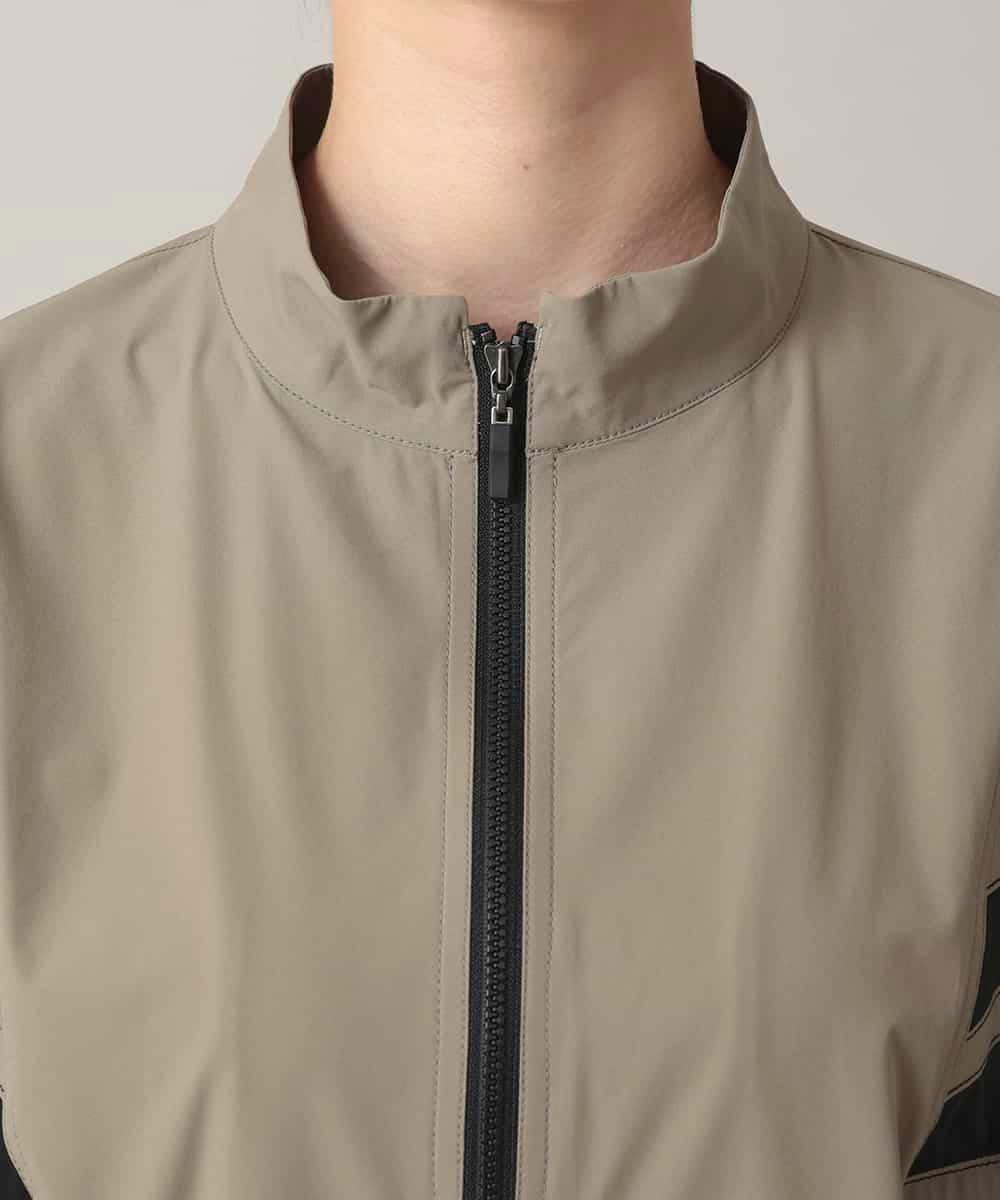 RSEFD11640 TRUNK HIROKO KOSHINO(ヒロココシノ) 【先行予約】配色ラインフロントジップワンピース カーキベージュ