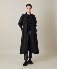 RSEFF11640 TRUNK HIROKO KOSHINO(ヒロココシノ) 【WEB/京王百貨店新宿店限定】配色ラインフロントジップワンピース ブラック