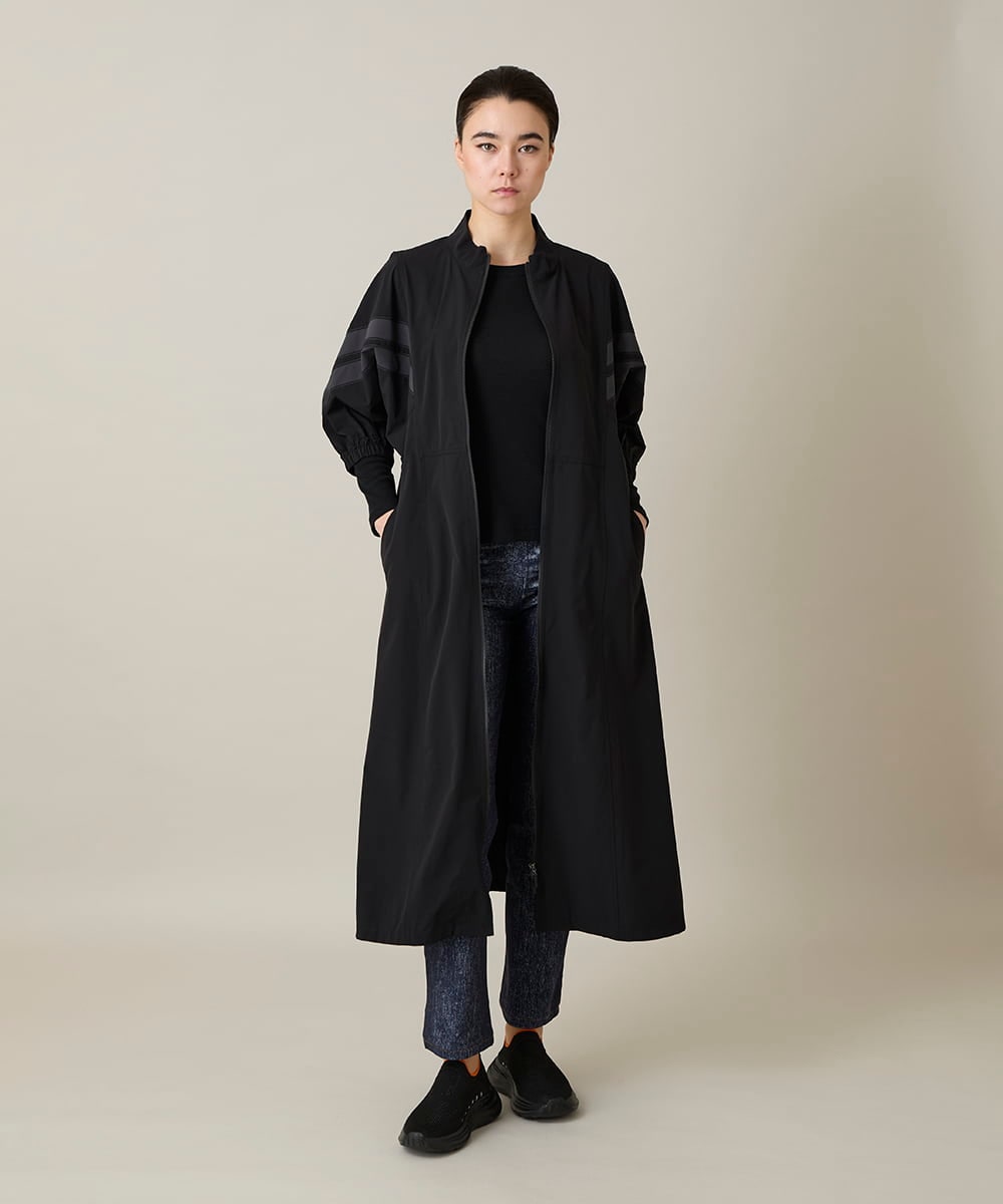 RSEFF11640 TRUNK HIROKO KOSHINO(ヒロココシノ) 【WEB/京王百貨店新宿店限定】配色ラインフロントジップワンピース ブラック