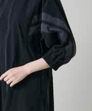 RSEFF11640 TRUNK HIROKO KOSHINO(ヒロココシノ) 【WEB/京王百貨店新宿店限定】配色ラインフロントジップワンピース ブラック