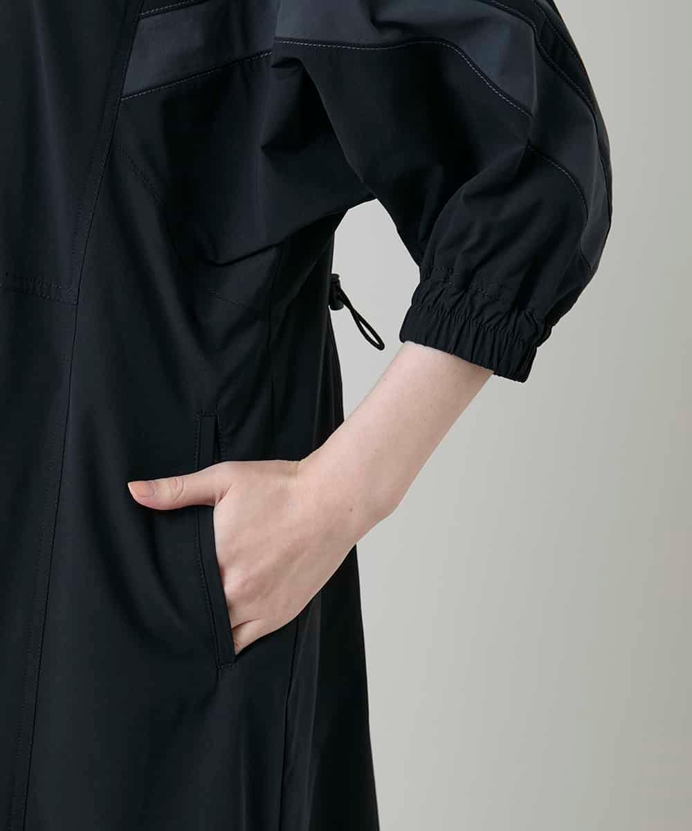 RSEFF11640 TRUNK HIROKO KOSHINO(ヒロココシノ) 【WEB/京王百貨店新宿店限定】配色ラインフロントジップワンピース ブラック