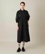 RSEFF11640 TRUNK HIROKO KOSHINO(ヒロココシノ) 【WEB/京王百貨店新宿店限定】配色ラインフロントジップワンピース ブラック