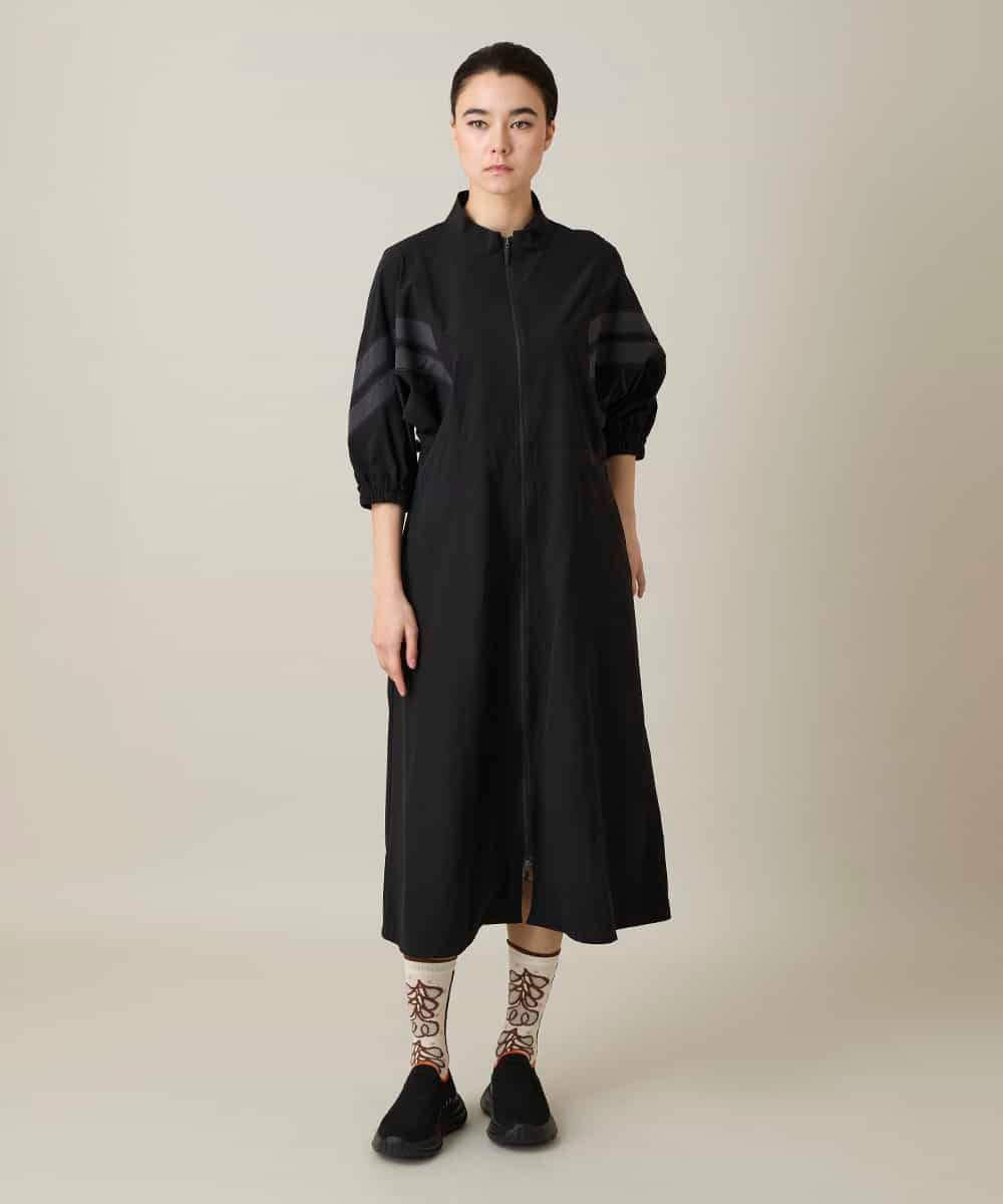 RSEFF11640 TRUNK HIROKO KOSHINO(ヒロココシノ) 【WEB/京王百貨店新宿店限定】配色ラインフロントジップワンピース ブラック