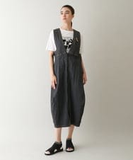 RSEGB02590 TRUNK HIROKO KOSHINO(ヒロココシノ) ストレッチデニムジャンパースカート/洗える ブラック
