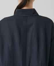 RSEGD10590 TRUNK HIROKO KOSHINO(ヒロココシノ) 異素材ドッキングシャツワンピース ダークグレー