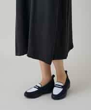 RSEGD10590 TRUNK HIROKO KOSHINO(ヒロココシノ) 異素材ドッキングシャツワンピース ダークグレー