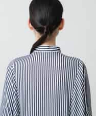 RSEGD13630 TRUNK HIROKO KOSHINO(ヒロココシノ) 【先行予約】トリコットストライプ切り替えデザインワンピース /洗える ネイビー