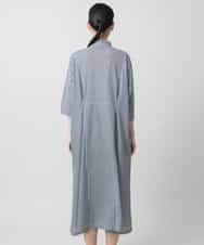 RSEGD13630 TRUNK HIROKO KOSHINO(ヒロココシノ) 【先行予約】トリコットストライプ切り替えデザインワンピース /洗える ネイビー