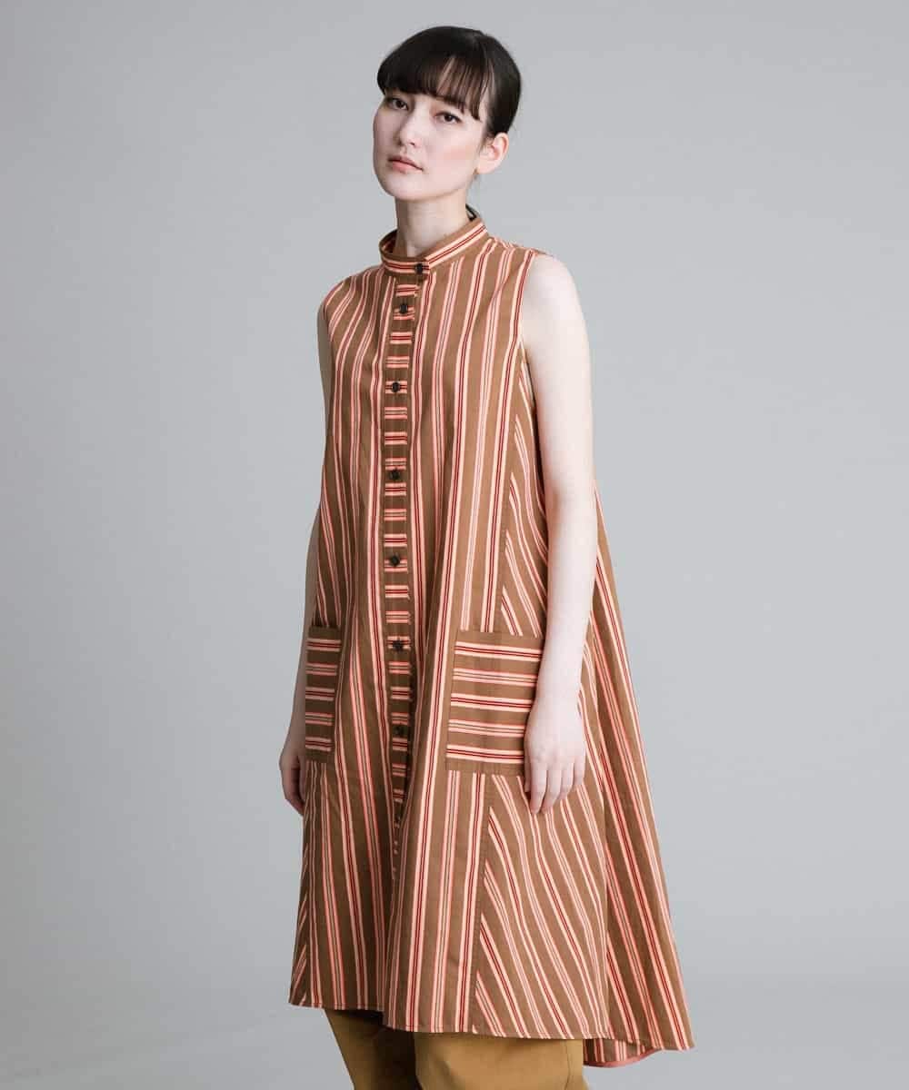 洗濯機で洗える ストライプシャツワンピース チュニック Trunk Hiroko Koshino ヒロココシノ イトキンオンラインストア