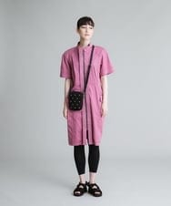 RSEGQ32450 TRUNK HIROKO KOSHINO(ヒロココシノ) 【洗濯機で洗える】配色ステッチワンピース ピンク