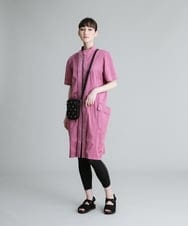 RSEGQ32450 TRUNK HIROKO KOSHINO(ヒロココシノ) 【洗濯機で洗える】配色ステッチワンピース ピンク
