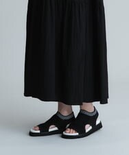RSEGU36490 TRUNK HIROKO KOSHINO(ヒロココシノ) 【洗濯機で洗える】スリーブレスティアードワンピース ブラック