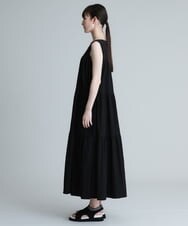RSEGU36490 TRUNK HIROKO KOSHINO(ヒロココシノ) 【洗濯機で洗える】スリーブレスティアードワンピース ブラック