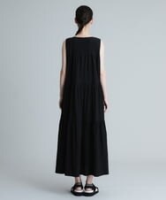 RSEGU36490 TRUNK HIROKO KOSHINO(ヒロココシノ) 【洗濯機で洗える】スリーブレスティアードワンピース ブラック