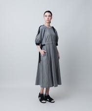 RSEIB13690 TRUNK HIROKO KOSHINO(ヒロココシノ) ギンガムチェックデザインワンピース/洗える ダークグレー