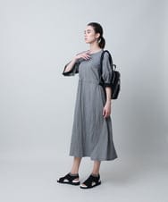 RSEIB13690 TRUNK HIROKO KOSHINO(ヒロココシノ) ギンガムチェックデザインワンピース/洗える ダークグレー