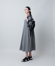 RSEIB13690 TRUNK HIROKO KOSHINO(ヒロココシノ) ギンガムチェックデザインワンピース/洗える ダークグレー