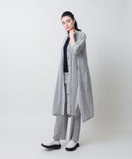 RSEIE07630 TRUNK HIROKO KOSHINO(ヒロココシノ) ジオメトリック柄ワンピース/洗える ベージュ
