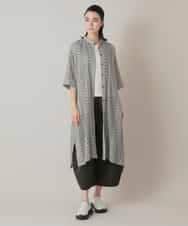 RSEIE07630 TRUNK HIROKO KOSHINO(ヒロココシノ) ジオメトリック柄ワンピース/洗える ベージュ