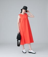 RSEIW22490 TRUNK HIROKO KOSHINO(ヒロココシノ) バンピーコットンワンピース/洗える オレンジ