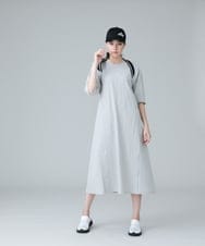 RSEIW22490 TRUNK HIROKO KOSHINO(ヒロココシノ) バンピーコットンワンピース/洗える オレンジ