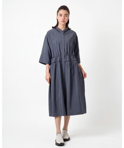 RSEJE02590  メッシュアクセントドロストワンピース/洗える