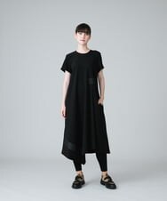RSEJU61450 TRUNK HIROKO KOSHINO(ヒロココシノ) 【洗える】プレーンストレッチデザインワンピース ブラック