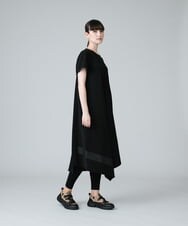 RSEJU61450 TRUNK HIROKO KOSHINO(ヒロココシノ) 【洗える】プレーンストレッチデザインワンピース ブラック