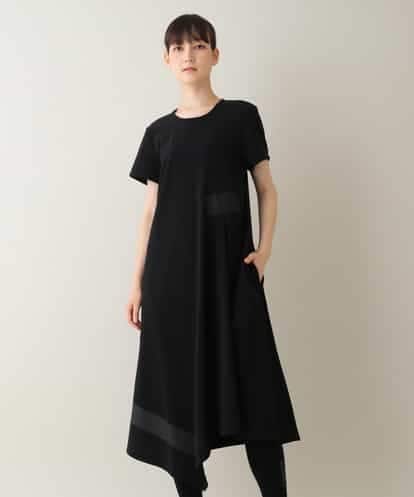 RSEJU61450 TRUNK HIROKO KOSHINO 【洗える】プレーンストレッチデザインワンピース