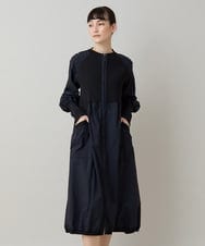 RSELB02660 TRUNK HIROKO KOSHINO(ヒロココシノ) ギャザーデザインワンピース/洗える レッド