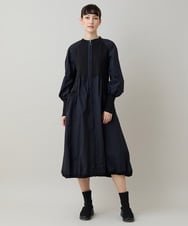 RSELB02660 TRUNK HIROKO KOSHINO(ヒロココシノ) ギャザーデザインワンピース/洗える ブラック