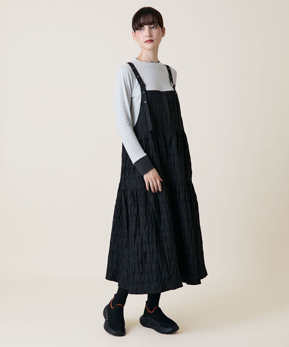 RSELD02590 TRUNK HIROKO KOSHINO ロゴアクセントティアードワンピース/日本製/洗える