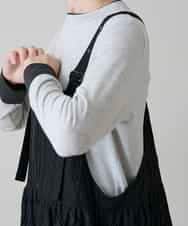 RSELD02590 TRUNK HIROKO KOSHINO(ヒロココシノ) ロゴアクセントティアードワンピース/日本製/洗える ブラック