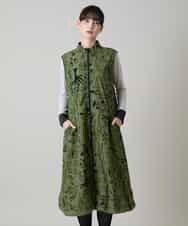 RSELD04690 TRUNK HIROKO KOSHINO(ヒロココシノ) アニマル柄プリントジャンパーワンピース/洗える グリーン