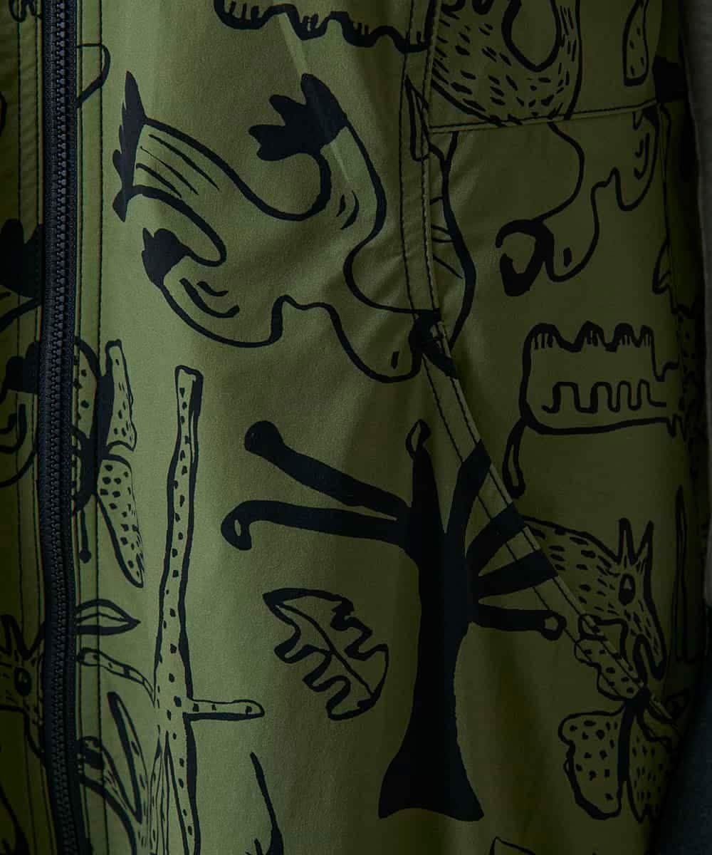 RSELD04690 TRUNK HIROKO KOSHINO(ヒロココシノ) アニマル柄プリントジャンパーワンピース/洗える グリーン