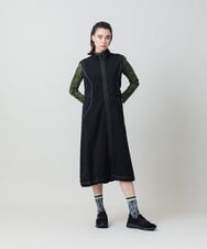 RSELE05630 TRUNK HIROKO KOSHINO(ヒロココシノ) ステッチアクセントジャンパーワンピース/洗える ブラック