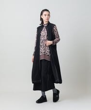 RSELE05630 TRUNK HIROKO KOSHINO(ヒロココシノ) ステッチアクセントジャンパーワンピース/洗える ブラック