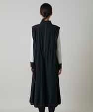 RSELE05630 TRUNK HIROKO KOSHINO(ヒロココシノ) ステッチアクセントジャンパーワンピース/洗える ブラック