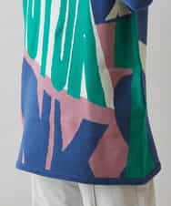 RSFAC35530 TRUNK HIROKO KOSHINO(ヒロココシノ) 【ゴルフウエア】グラフィック柄ニットチュニック ブルー