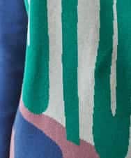 RSFAC35530 TRUNK HIROKO KOSHINO(ヒロココシノ) 【ゴルフウエア】グラフィック柄ニットチュニック ブルー